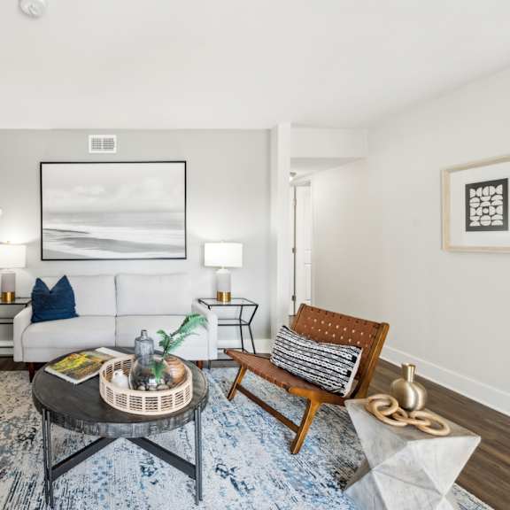 modern living area at linkhorn bay apartments, virginia beach, 23451