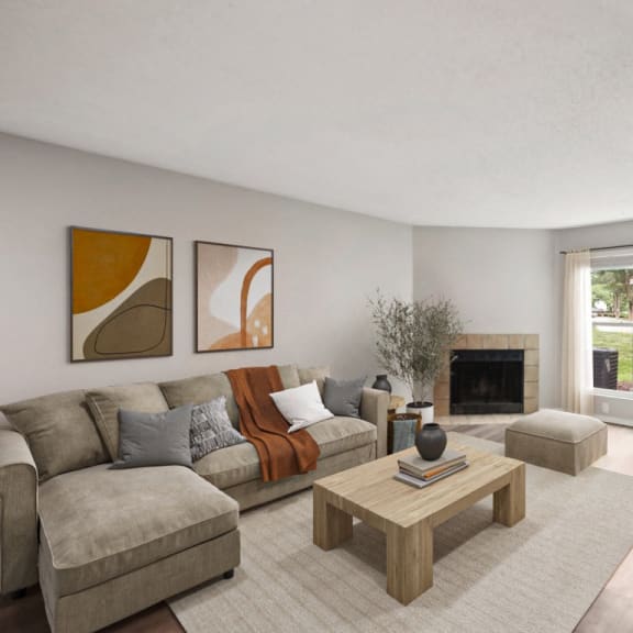 Thumbnail 2 of 7 Living Room with a Couch and Table
