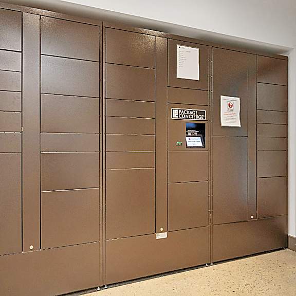 package locker at circ apartments, richmond, virginia 23220
