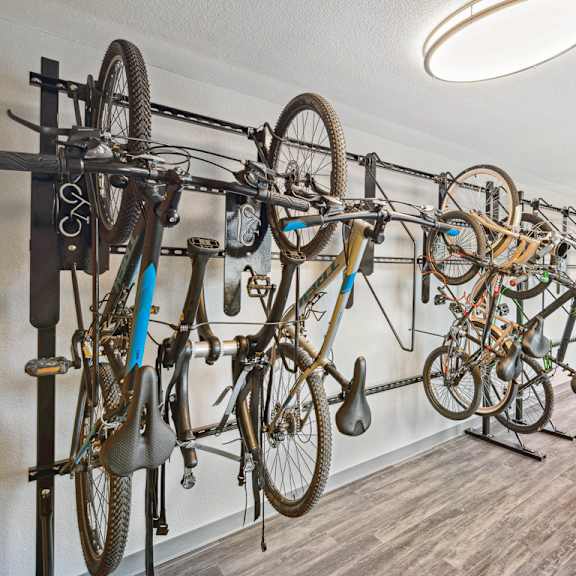 bike storage facilities at the reserve at barry apartments, kansas city, missouri