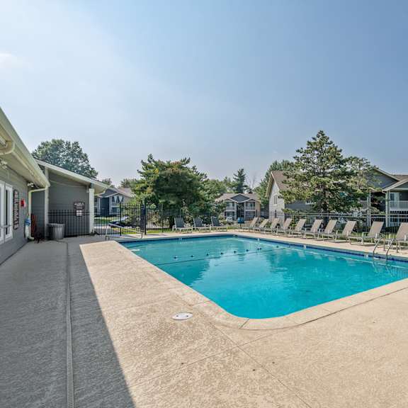 two resort-style pools at the reserve at barry apartments, kansas city, missouri