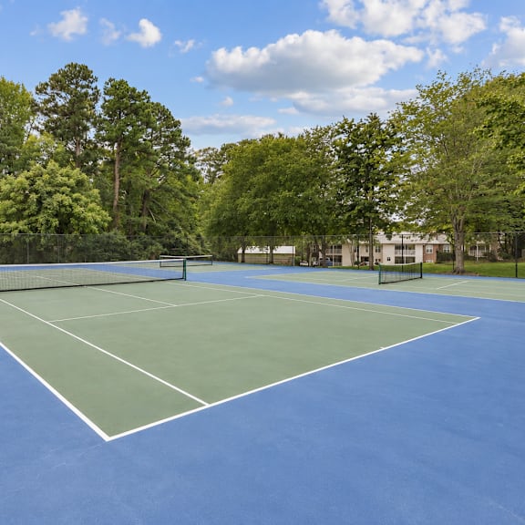 tennis court area park ridge estates in durham, nc
