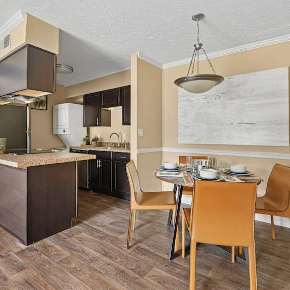 kitchen area at the grove at lyndon apartments louisville, ky