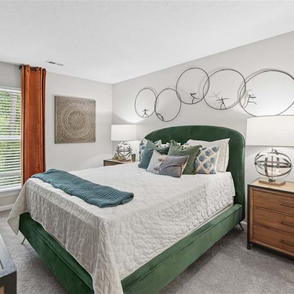 spacious apartment bedroom at park ridge estates in durham, nc