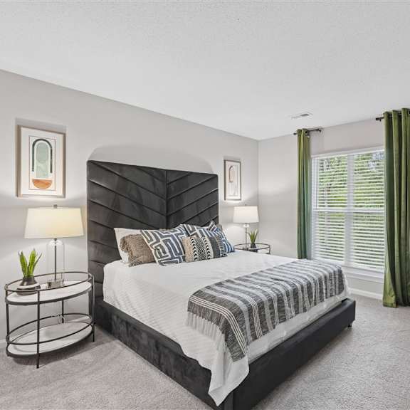 spacious apartment bedroom at park ridge estates in durham, nc