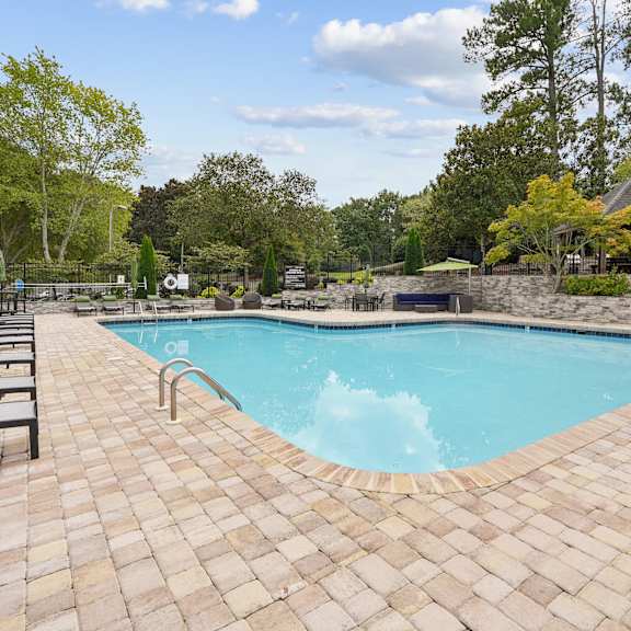 resort style outdoor swimming pool at park ridge estates in durham, nc