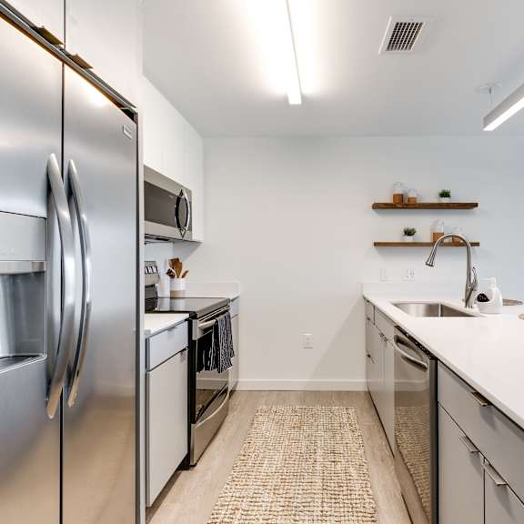 kitchen appliances at the locks tower, virginia, 23219