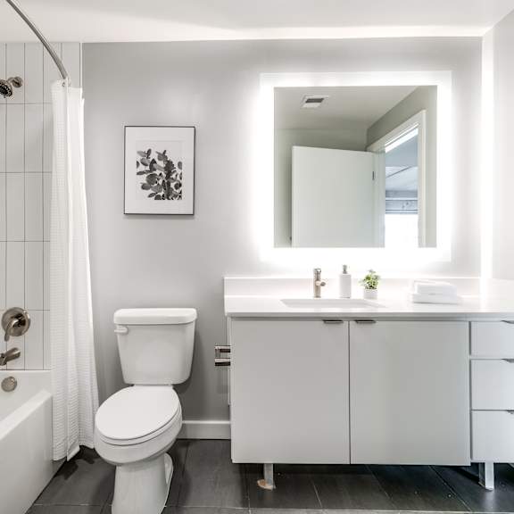 luxurious bathroom at the locks tower, richmond, 23219