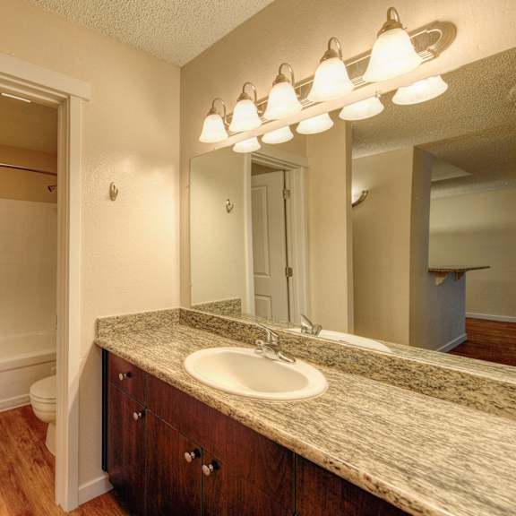 bathroom with granite countertops at the retreat at walnut creek, walnut creek, 94596