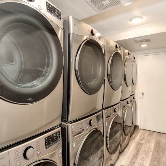 laundry facilities onsite.  newer stackable machines.at croft plaza apartments, west hollywood california