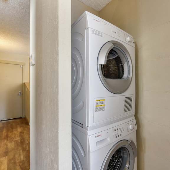 washer and dryer inside home at the retreat at walnut creek, walnut creek, california