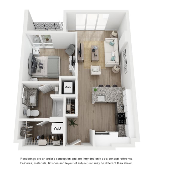 Thumbnail 1 of 2 1 bed 1 bath A2 Floor Plan at Link Apartments® H Street, Washington