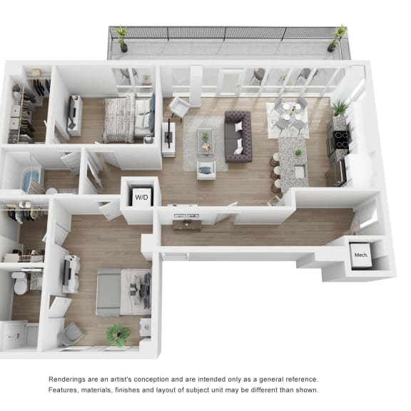 Thumbnail 1 of 7 B5 Floor Plan at Link Apartments® H Street, Washington, Washington