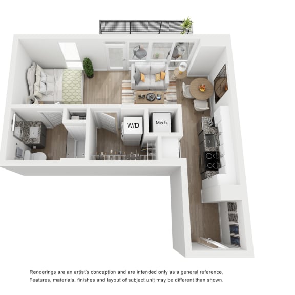 Thumbnail 1 of 2 Studio 1 bath S5 Floor Plan at Link Apartments® H Street, Washington
