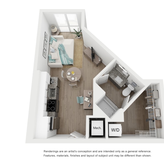 Thumbnail 1 of 2 Studio 1 bath S7 Floor Plan at Link Apartments® H Street, Washington