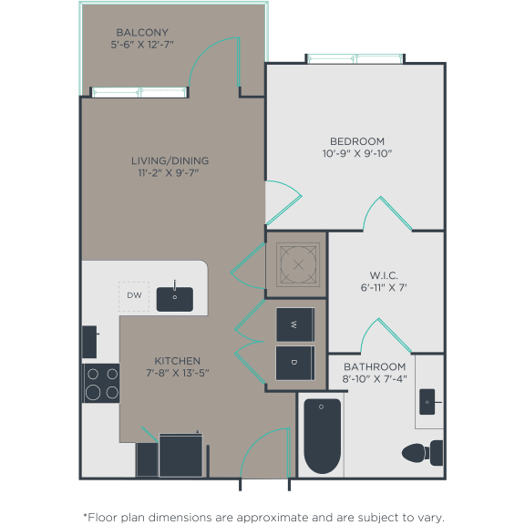 Thumbnail 2 of 2 A2A Floor Plan at Link Apartments® Broad Ave, Tennessee, 38112