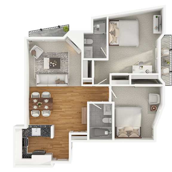 Thumbnail 1 of 26 22B Floor Plan at Ashton Towers, Los Angeles, 90024