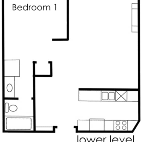 Thumbnail 1 of 2 2BR 2BA LOFT - FLOOR PLAN D - 972 HILGARD at The Hilgard, California, 90024