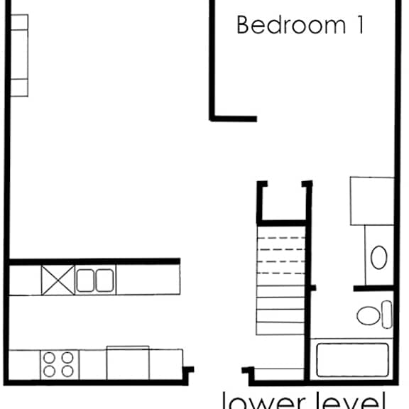 Thumbnail 1 of 20 972 Hilgard 2 Bedroom 2 Bath Penthouse Loft Floor Plan at The Hilgard, California