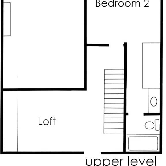 Thumbnail 2 of 20 972 Hilgard 2 Bedroom 2 Bath Penthouse Loft Floor Plan C. at The Hilgard, Los Angeles, California