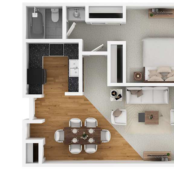 Thumbnail 1 of 3 1 bedroom 1 bath B at Midvale Court Apartments Westwood, Los Angeles