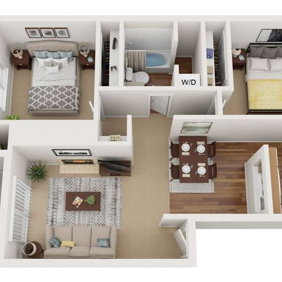 Thumbnail 2 of 4 2bed 1Bath 862sqft at Sunset Park Apartments, Seattle, WA, Washington , 98146