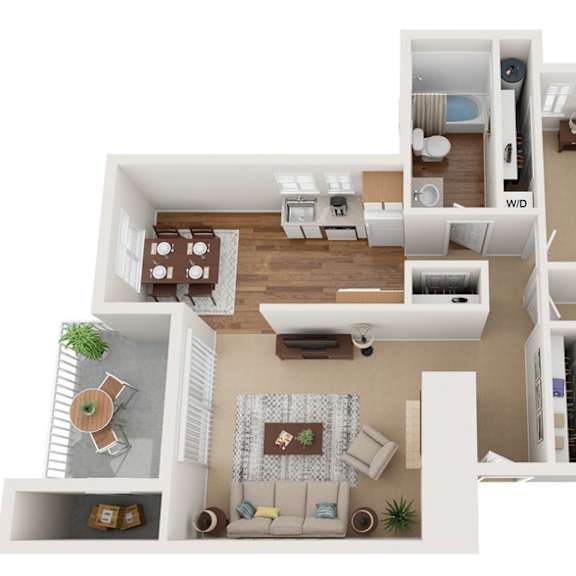 Thumbnail 3 of 4 2Bed 1Bath 913sqft at Sunset Park Apartments, Seattle, Washington