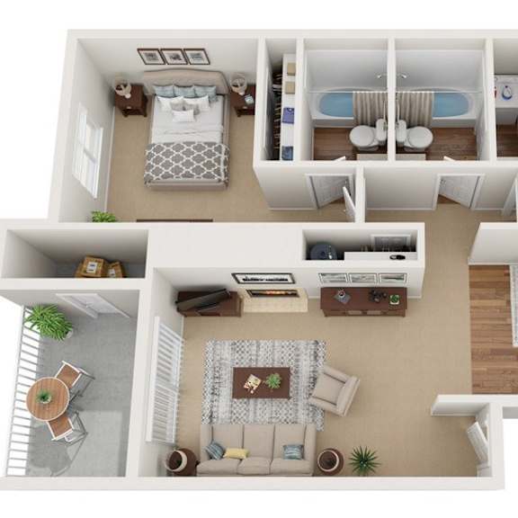 Thumbnail 4 of 4 2Bed 2Bath 970sqft at Sunset Park Apartments, Seattle