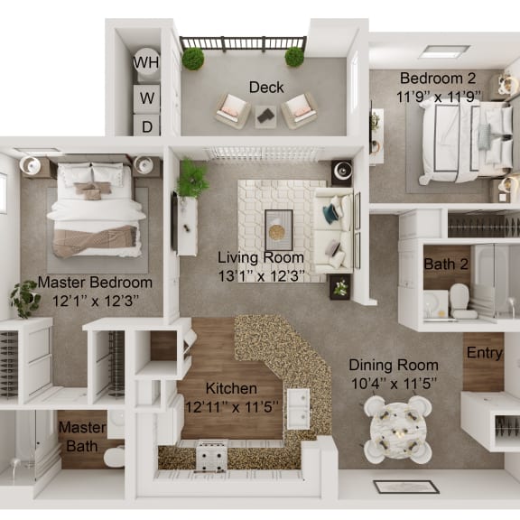 Thumbnail 1 of 2 2 bed 2 bath B1A floor plan at Monarch at Dos Vientos, Newbury Park, CA, 91320