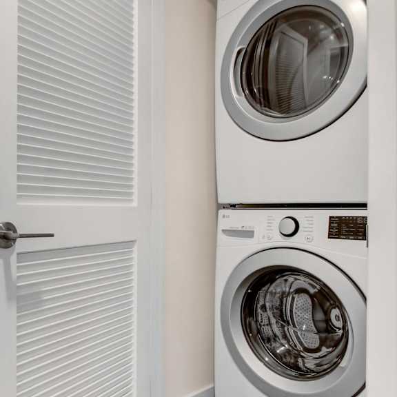 full-size front load washer and dryer