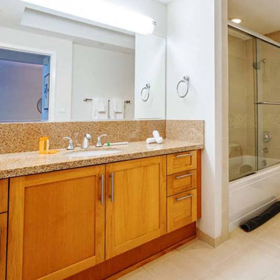 Thumbnail 6 of 6 a bathroom with a sink toilet and a shower at Wilshire Margot, California, 90024