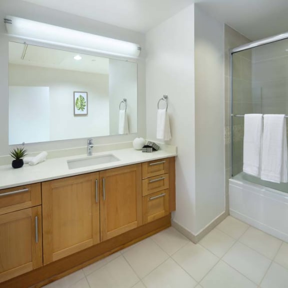 Thumbnail 9 of 9 a bathroom with a sink and a shower