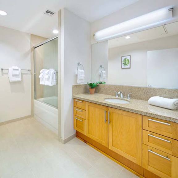 Thumbnail 4 of 4 a bathroom with a sink toilet and a shower at Wilshire Margot, Los Angeles