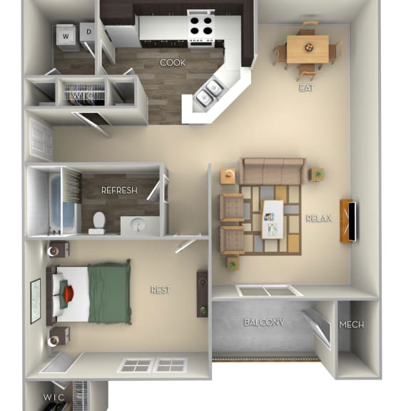 Thumbnail 1 of 2 Furnish Floor Plan at Woodland Park, Herndon, Virginia