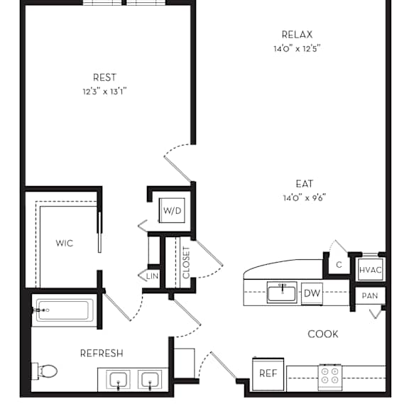 Thumbnail 2 of 2 Allston Floorplan1 at The Marque, Gainesville