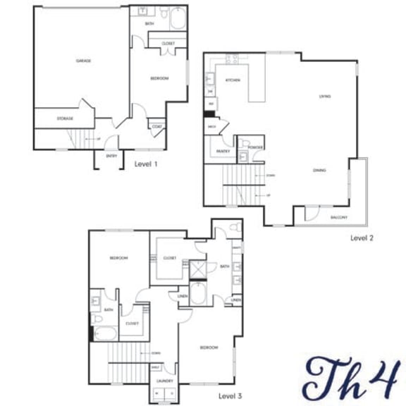 Thumbnail 1 of 4 the 4th and 5th floor plans of a house
