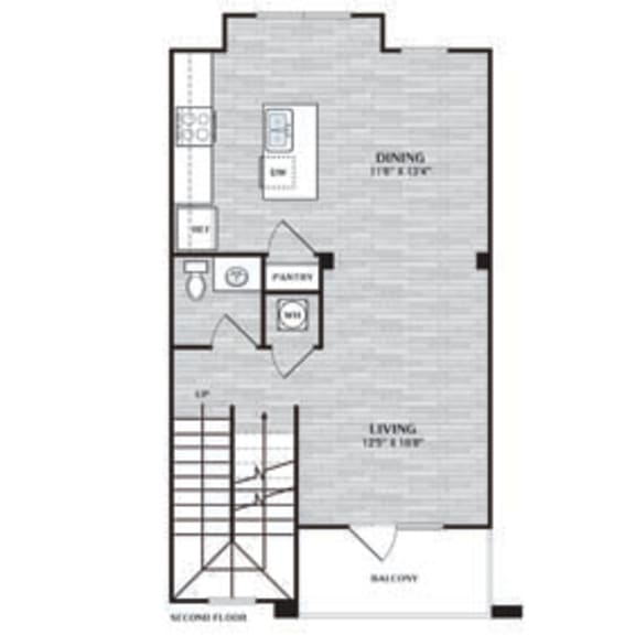 Thumbnail 4 of 5 the floor plan of the first floor of a house with a garage and a loft