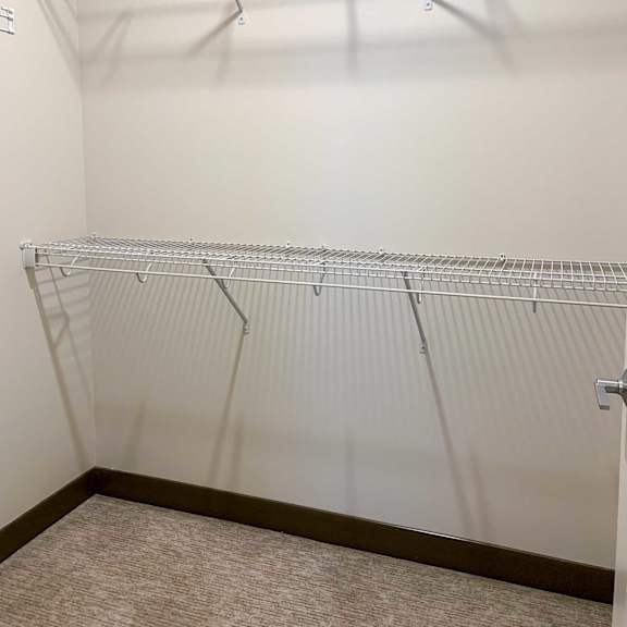 Thumbnail 14 of 15 a walk in closet with empty shelves