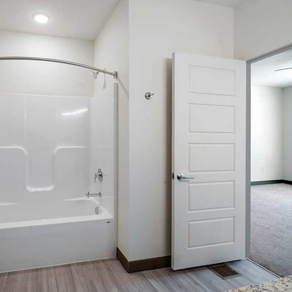 Thumbnail 27 of 29 a bathroom with a shower tub and walk in closet