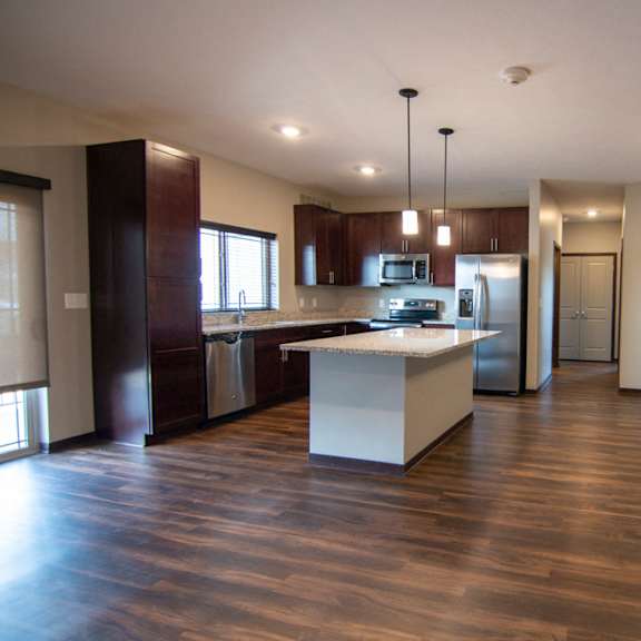Thumbnail 3 of 18 Large living space and kitchen at 360 at Jordan West
