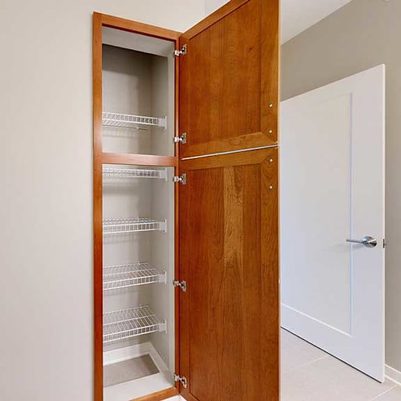 Thumbnail 24 of 29 An attached bathroom with a linen closet.