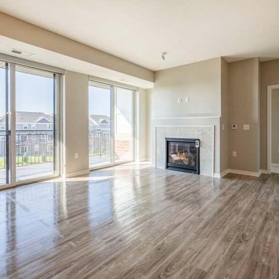 Thumbnail 7 of 12 Fireplace in premium design scheme at Ascend at Woodbury new luxury apartments in Woodbury MN 55129