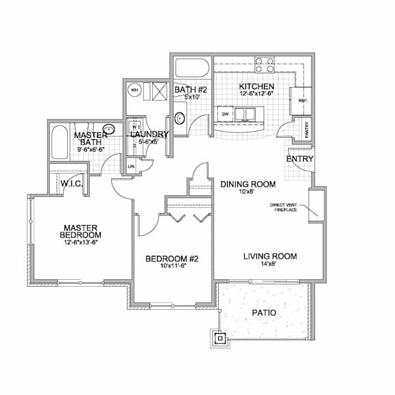 Thumbnail 1 of 19 the 2-bedroom Summit flat floorplan at Grand Legacy in West Omaha, NE