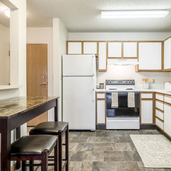 Thumbnail 4 of 10 1 bedroom apartment kitchen with room for breakfast table