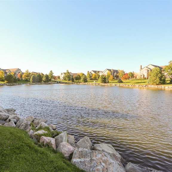 reflection pond area at stone ridge estates in lincoln nebraska