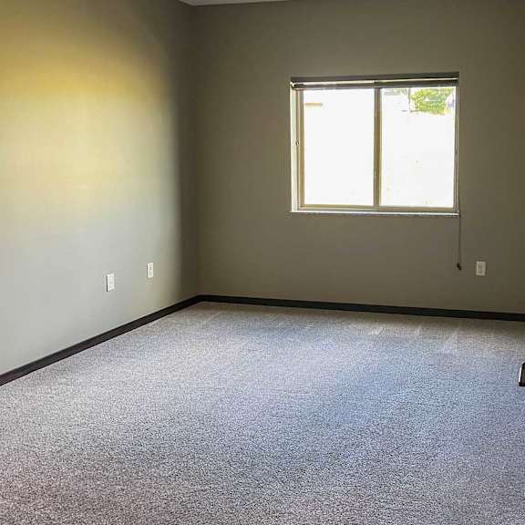 Thumbnail 14 of 19 a bedroom with a window and a carpeted floor