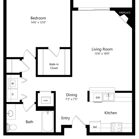Thumbnail 1 of 15 the 1-bedroom Spring floorplan at Northbrook apartments in Lincoln, NE