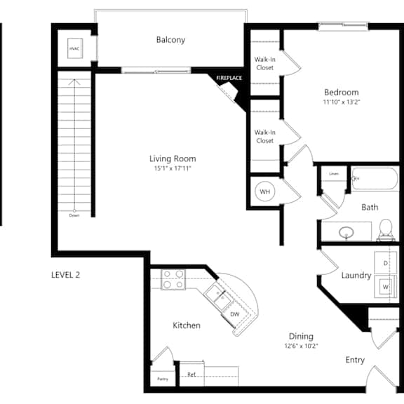 Thumbnail 1 of 31 the 1-bedroom Waterfall floorplan at Northbrook apartments in Lincoln, NE