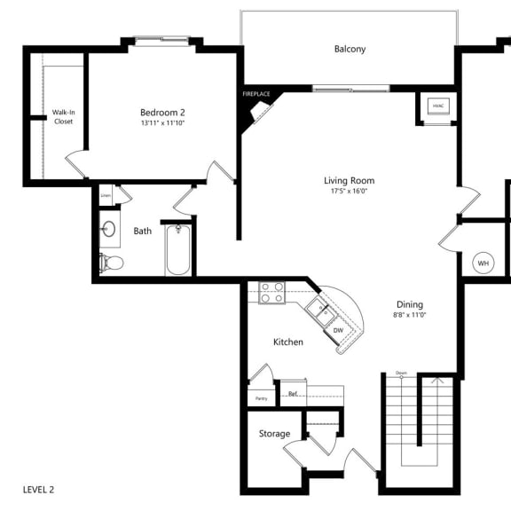 Thumbnail 1 of 21 the 2-bedroom Reservoir floorplan at Northbrook apartments in Lincoln, NE