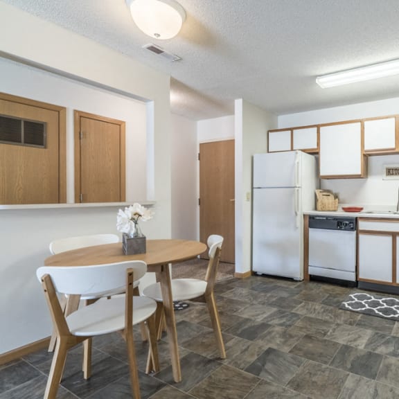 Thumbnail 2 of 8 Large kitchen with attached dining area at Northridge Heights in north Lincoln